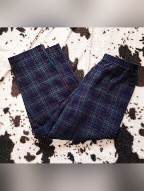 WOMEN'S 80'S/90'S PLAID CROPPED PANT- MULTI